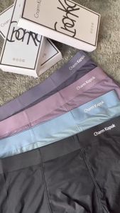 Charm Kapok Celana Dalam Pria Boxer Pria Pendek 3PCS Sutra es Spandex