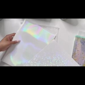 A4 Holographic Cold Laminating Film Clear Self-Adh esive Vinyl Sticker Waterproof 20 Sheets