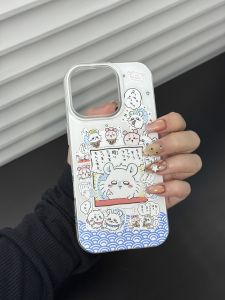 Chiikawa Sushi Flying Squirrel Cute Silver Color Magnetic Phone Case for  Huawei Oppo Vivo Xiaomi Honor Redmi Shell Star
