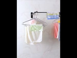 10 Holes Wall Mounted Clothes Hanger Rack Folding Wall Mounted Clothes Hanger Space Saving