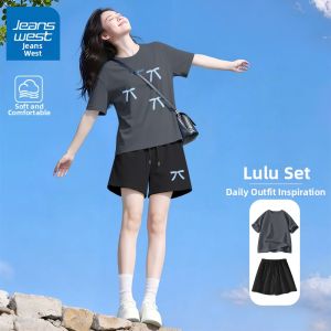 Jeanswest | Navy Blue Cotton Sporty Outfit Set