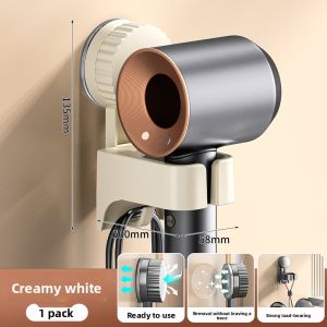 WEIMEIYUAN | Suction Cup Hair Dryer Stand No Drilling Hair Dryer Storage Suction Cup Wall Mount Bath Rack