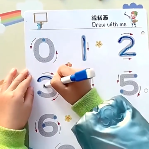 Children Montessori Drawing Toy Pen Control Training Color Shape Math Match Game Set Toddler Learning Activities Educational Toy