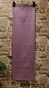 101.ผ้าฝ้าย ผ้าทอทั้งผืน ลายดอกพิกุลเล็ก สีม่วง