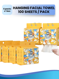 ManHua Hanging Facial Towel 100PCS / 75G High Density Thick Face Cloth / Soft Skin-Friendly Wipes/Manhua