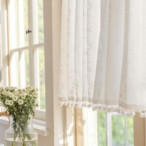 French Style Lace Door Curtain Partition Semi Curtain Short Curtain Japanese Style Bedroom Window Kitchen Curtain