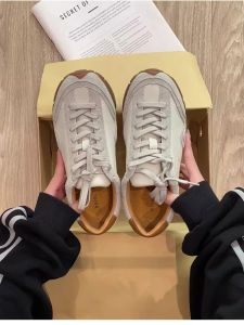 SGIRL TWTW Thick Bottom Casual Sports Outdoor Shoes Vintage Luxury Cowhide Hiking Shoes Cross Buckle Fashionable Everyday Sneakers