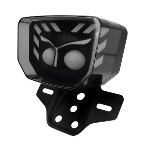 KEVANLY | Motorcycle Owl Shaped LED License Plate Light Rear Tail Decorative Light Colorful Turn Signal Integration Dynamic Flashing Lamp