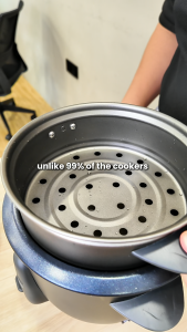 La gourmet Rice Cooker with Non-stick Steamer 0.6L - Easy Clean Non-Stick Periuk Nasi