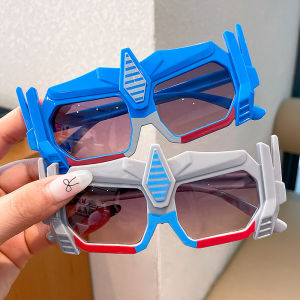 Cool Boys Sunglasses 2025 New Cartoon Transformer Childrens UV Protection Fashionable Sunscreen Glasses for Boys Kids Accessories