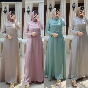 GRATIS ONGKIR + BISA COD | Model Gamis Terbaru 2022 / Gamis Brokat Terbaru 2022 / Gamis Wanita Terbaru 2022 / Gamis Kekinian 2022 / Baju Muslim Wanita Brokat / Baju brokat Modern / Trend Gamis 2022 / Gamis THALITA COUPLE