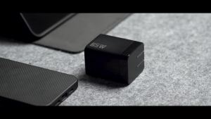 Sạc USB C 65W Với Cáp Type C Có Thể Thu Gọn Sạc Nhanh GaN Hai Cổng Sạc Tường Gấp Gọn Cho MacBook Và Du Lịch
