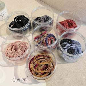 Durable Dual-Color High-Elasticity Hair Ties Womens Hair Bands Black Hair Bands Fashionable Hair Accessories Hair Ropes