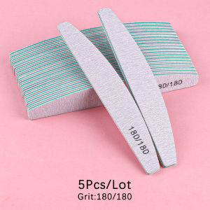 5Pcs/10Pcs Grey Nail File 80/100/150/180/240 Grit Boat Thick Sandpaper Professional Sanding Grinding Manicure Care Tool