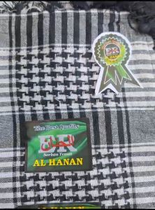 SORBAN SANTRI JAGUNG SURBAN TENUN TACTICAL AR-RABANI MOTIF JAGUNG DASAR PUTIH SORBAN PALESTINA
