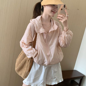 Summer 2025 Womens Loose Casual Slimming Thin Hooded Sun Protection Clothing Simple Style High-End Feeling Top Coat