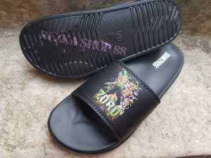 Sandal Selop Anak dan Dewasa Motif One Piece ZORO - Sandal Flip Flop Free paperbag - Sandal Anak Laki - laki dan Perempuan - Kekinian -REZKA SHOP 88