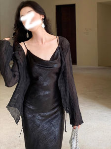 ผู้หญิง ฤดูร้อน ผ้าชีฟอง衣 น้ำหนักเบา หลากหลาย แจ๊กเก็ตแขนยาวคอวี คาร์ดิเกน เหมาะสําหรับงานปาร์ตี้และ ลำลอง สวมใส่