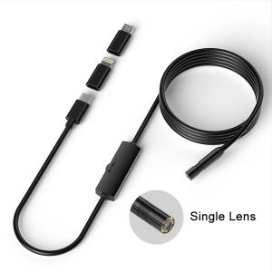 Single Dual Endoscope Type-C Camera Waterproof 8MM USB Probe With LEDs Automotive Pipe Sewer Inspection Borescope for IOS iphone