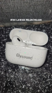 Elysound TWS Headset Bluetooth with Mic Sentuh Olahraga Tahan Air Henset Bloetooth Hedset HiFi Stereo Wireless