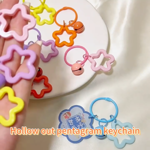 MallMainan-C1352 Gantungan Kunci Star Lonceng Aksesoris Tas Bag Charm Souvenir Ulang Tahun