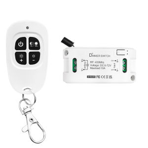 Wenqia không dây Dimmer RF 433Mhz đầu thu điều khiển từ xa ánh sáng điều chỉnh độ sáng DC 5V 6V 12V 24V 36V 72V