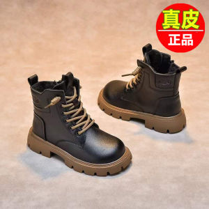 Thickened Fleece Lined Soft Bottom Martin Boots for Girls Childrens Autumn Winter New Style Short Boots Boys And Girls Can Wear