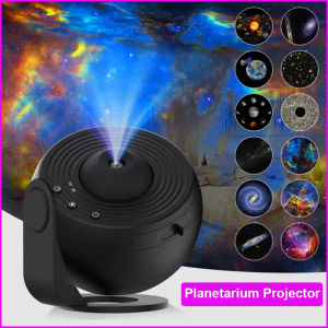โปรเจคเตอร์หอดูดาวเครื่องฉายภาพท้องฟ้ารูปดาวเครื่องฉายกาแล็คซี่ไฟเครื่องฉายแสง12ใน1สำหรับห้องนอนไฟกลางคืนท้องฟ้าเต็มไปด้วยดวงดาวดวงจันทร์ระบบสุริยะของขวัญและของตกแต่งสำหรับผู้ใหญ่เด็ก