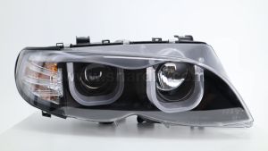 BMW E46 4 Doors Sedan 02-05 Black Projector Headlamp w Ring