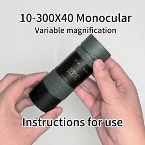 Powerful 300x40 HD Monocular Telescope Long Range Zoom With Tripod Phone Clip For Outdoor Hunting Camping Tourism telescope for phone telescope for kids phone telescope zoom lens mobile phone telescope telescope lens for cellphone