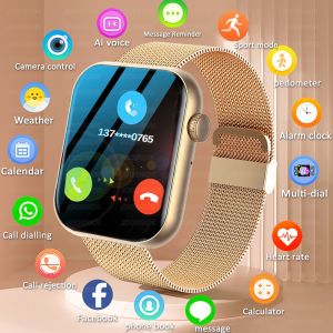 2025 New Smart Watch Men AMOLED HD Screen Sports Tracker AI Voice Bluetooth Call Fashion Smartwatch Women