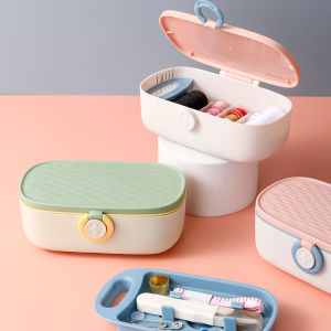 New Household Multifunctional Sewing Box Portable Sewing Box Sewing Kit Set Hand Sewing Needle Storage Box