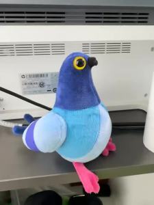 Interesting Game Anime Merchandise Crazy Pigeon Game Fill Plush Animal Pigeons Stuffed Toy for Kids Birthday Gifts Home Decor