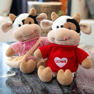 Hot toys Cute Cow Doll Little Cow Plush Toy Chinese Zodiac Cow Doll Cloth Doll New Years Gift Girls Birthday Gift