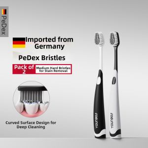Young Elf | Stain Removal Toothbrush for Men Medium Hard Bristles