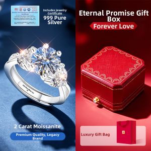 East Beauty | Mossan Diamond 999 Sterling Silver Engagement Ring