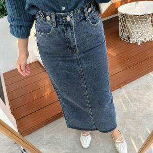 THEANA Rok Jeans - Rok Jeans Span Wanita Highwaist Korean Style