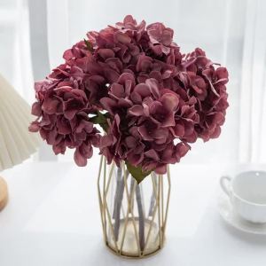 Artificial Flowers Silk Hydrangea Home Room Bonsai Office Party Decoration Outdoor Garden Wedding Bridal Wreath Accessories Gift