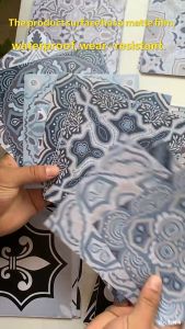 Fasimiyu สติ๊กเกอร์ติดผนัง PVC กันน้ำ กันความชื้น 20cm*20cm*10pcs มีกาวในด้านหลัง วอลเปเปอร์ผนัง วอลเปเปอร์ติดผนังห้องครัว ทําให้บ้านของคุณสวยขึ้น