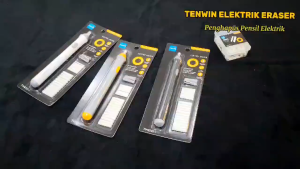 Angelohut X Brutfuner X Tenwin TW8302-2 Electric Eraser Penghapus Elektrik Penghapus Pensil