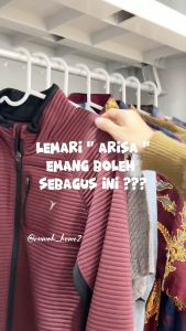 LEMARI PAKAIAN PLASTIK 4 SUSUN JUMBO ARISA PUTIH COKLAT 102A GANTUNGAN