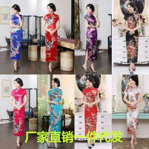 New New Arrival Plus Size Womens Clothing Silm Etiquette Performance plus Size Ethnic Evening Gown Silks and Satins Cheongsam Dress