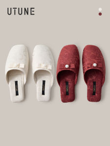 Dép Nữ Phong Cách Trung Hoa Thêu Lụa Chống Trượt Dép Đi Trong Nhà Mùa Hè 2025 Chất Liệu Vải Cao Cấp