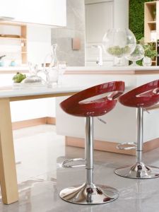 ORANGE Kursi Bar Hidrolik - Kursi Barstool Minimalis - Kursi Bar Cafe Dapur - Kursi Dapur Bulat