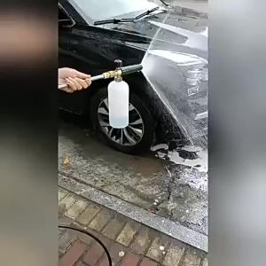 2026 NEW 1PCS 1L Foam Cannon With 5 Metal Nozzles M22-14 1/4" Quick Connect High Pressure Washer Car Wash Detailing Cleaning Kit
