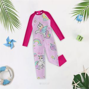 Baju Renang anak perempuan tangan panjang untuk umur 1sampe10thn motif pink seris