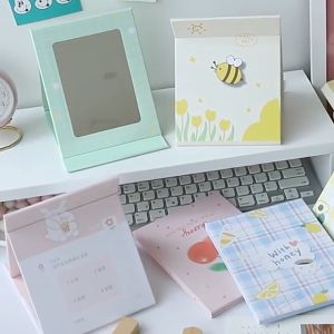 TR Cermin Rias Model Notebook Motif Karakter / Kaca Rias Make Up Portable / Folding Mirror Portable R1064