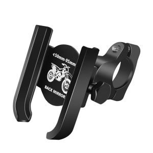 Universal Alloy Motorcycle Phone Holder 360 Degree Rotation Bicycle Mobile Phone Stand Phone Bracket for iPhone 14 Xiaomi Huawei