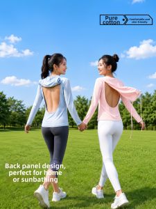 RORK | Sun Tanning Special Shirt Chest Pad Head Protection Sunproof Long Sleeve Beauty Back Top