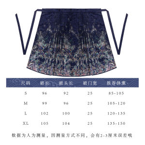 Yunjian Mountain Sea Trace Flowing Brightness Womens Hanfu Long Skirt Set Traditional Chinese Culture Style Polyester Fiber